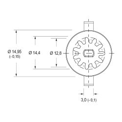 Zeichnung-Rotationsdaempfer-Typ-RD-CF5