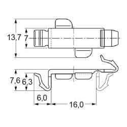Zeichnung-Flachbandkabelhalter-Typ-RFC-16V0