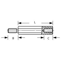Zeichnung1-Abstandsbolzen-ABE-IA-M3-SW5,5