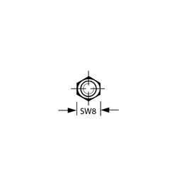 Zeichnung-Abstandsbolzen-Schluesselweite-8