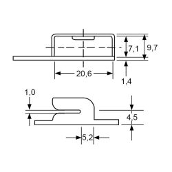 Zeichnung-Befestigungsteil-fuer-Ferritkerne-Typ-FRHL