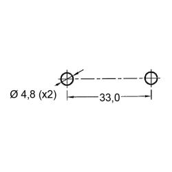 Zeichnung-Flachbandkabelhalter-Typ-FCT-9-Montageloecher
