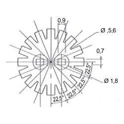 Zeichnung-waermeleitender-LED-Abstandhalter-Typ-LMC