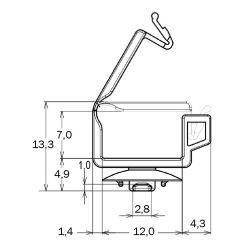 Zeichnung-Kabelhalter-mit-Rastfuss-Typ-RCAT-2V0B