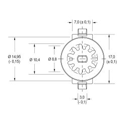 Zeichnung-Rotationsdaempfer-Typ-RD-CD3A