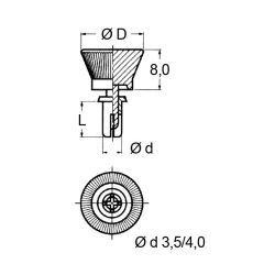 Zeichnung-Spreizniet-Typ-T