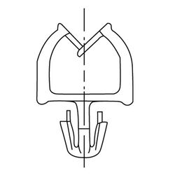Zeichnung-Leitungshalter-mit Rastfuss-Typ-UAMS-05L-0-bis-UAMS-11-0